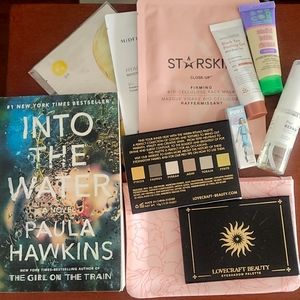 Into the water book with ipsy makeup bag